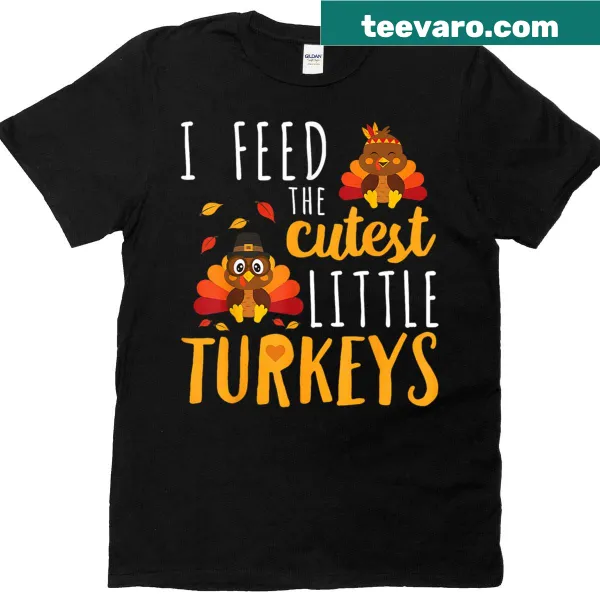 Thanksgiving T-shirt with a cute message about feeding turkeys