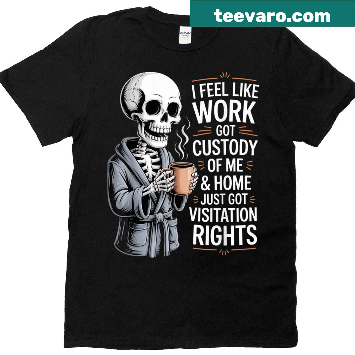 Funny saying T-shirt about work-life balance — on a men's t-shirt