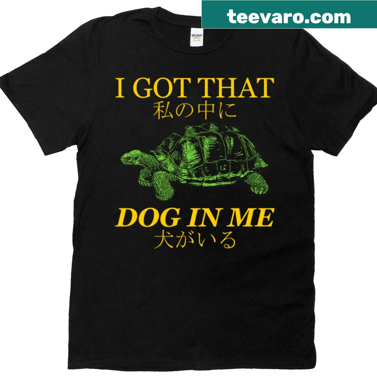 Oversized T-shirt featuring a playful dog-lover graphic — on a men's t-shirt