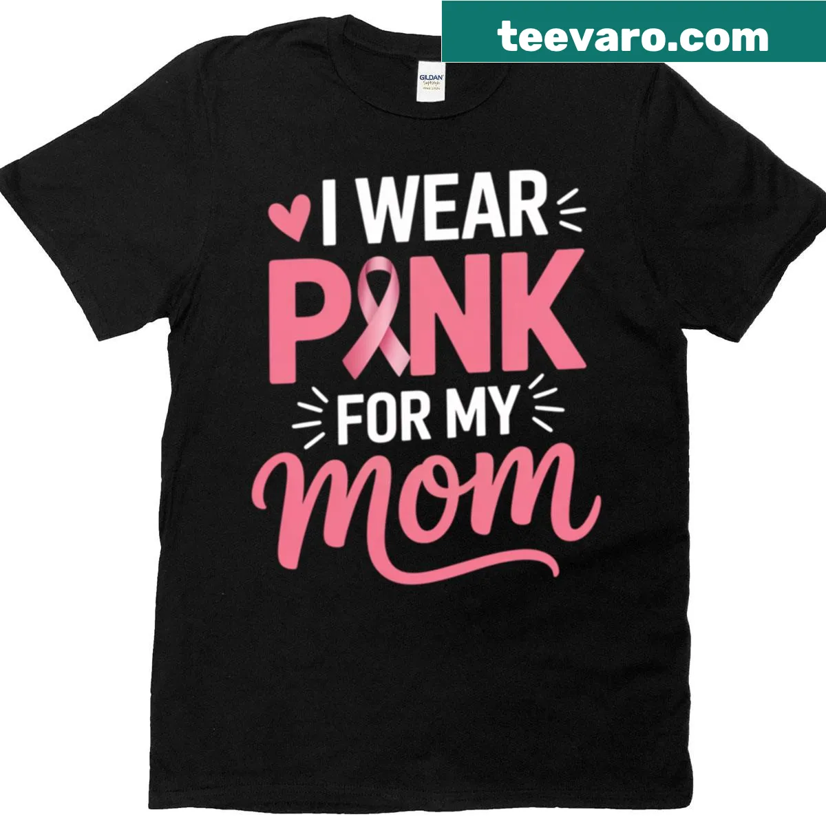 Breast cancer awareness T-shirt with a heartfelt message — on a men's t-shirt
