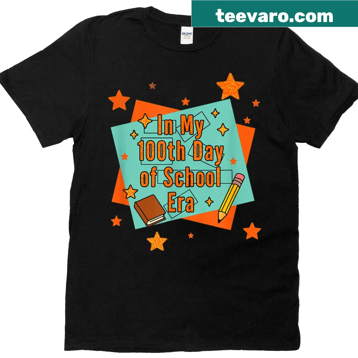 In My 100th Day Of School Era t-shirt with playful graphics. — on a men's t-shirt