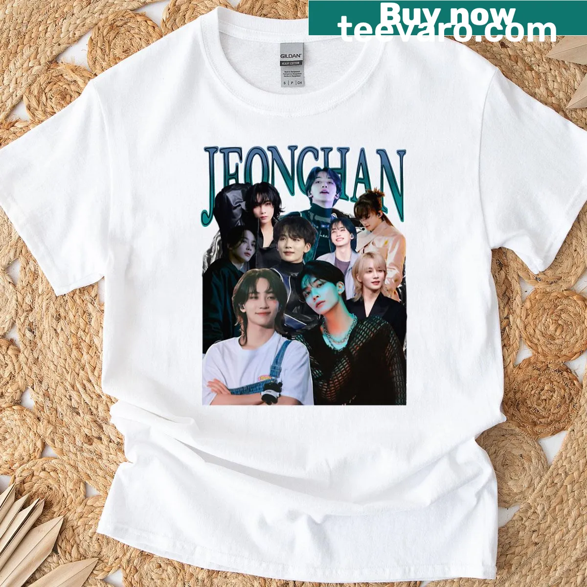 Vintage-inspired T-shirt celebrating Jeonghan from K-pop — on a men's t-shirt