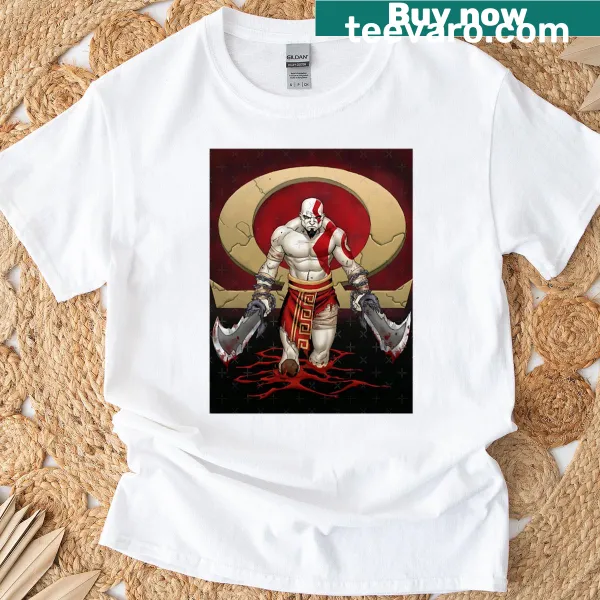 Graphic T-shirt featuring Kratos from God of War game franchise