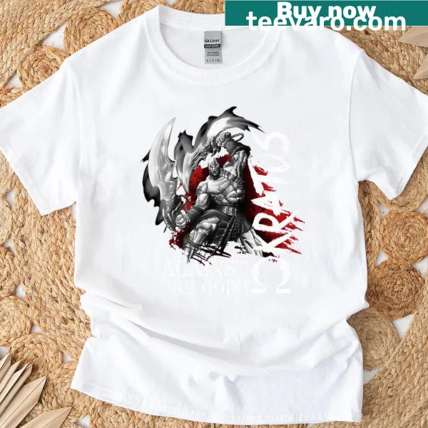 Retro t-shirt featuring Kratos from God of War video game