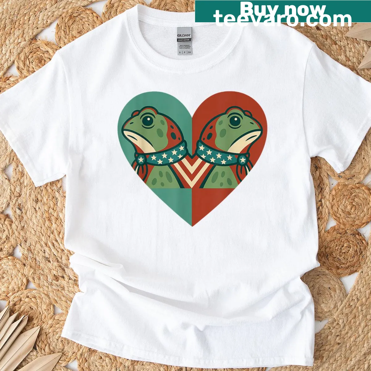 Charming tee featuring illustrations of frogs celebrating Portland — on a men's t-shirt