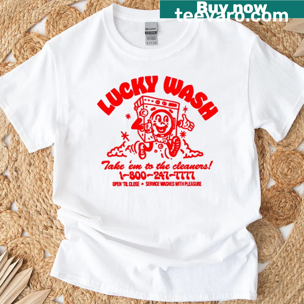 Playful vintage ad-inspired tee with a retro design — on a men's t-shirt