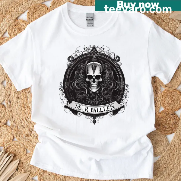 T-shirt featuring the name Mr Ballen in a playful font