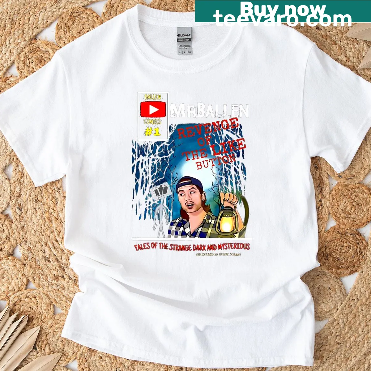 Edgy graphic tee featuring a crime-themed illustration — on a men's t-shirt