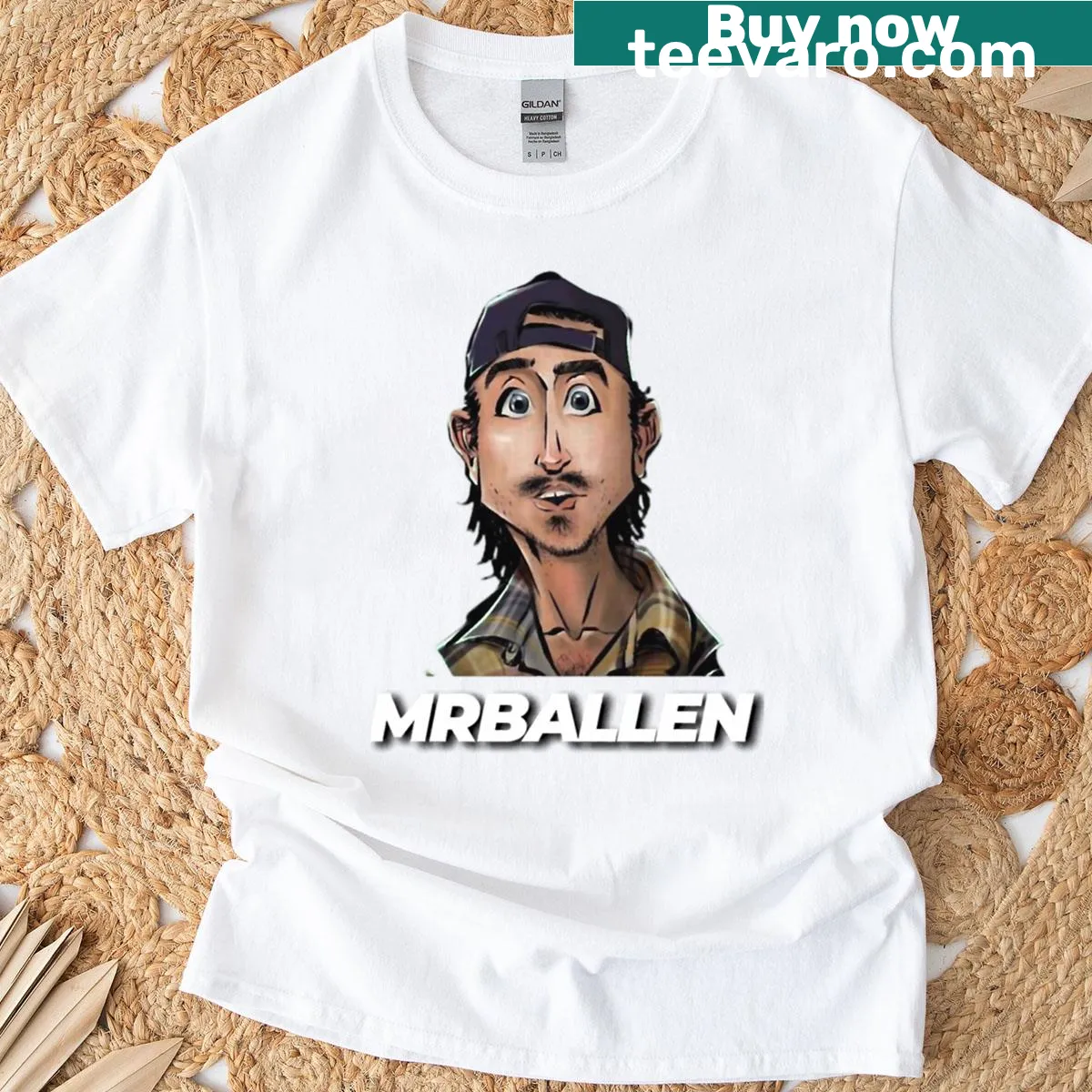 Cute cartoon t-shirt design featuring Mrballen for kids — on a men's t-shirt