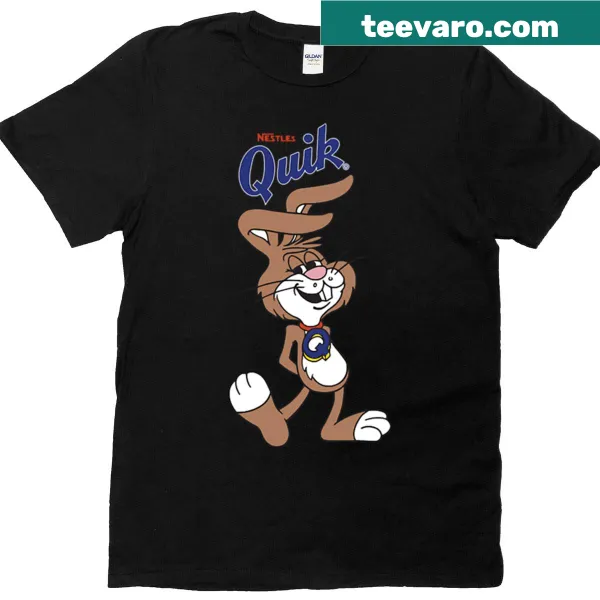 Vintage-style T-shirt featuring the Nestles Quik logo in distressed design