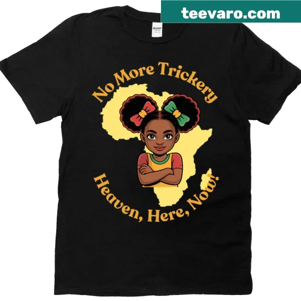Bold text t-shirt with anti-trickery message
