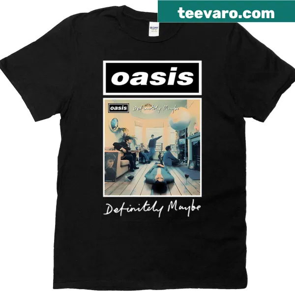 Vintage Oasis band t-shirt with 'Definitely Maybe' text
