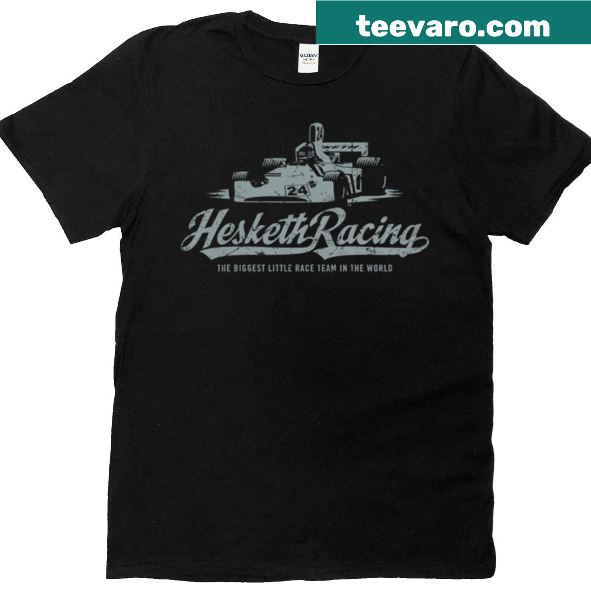 Vintage sketch of Hesketh Racing 308 on a T-shirt. — on a men's t-shirt