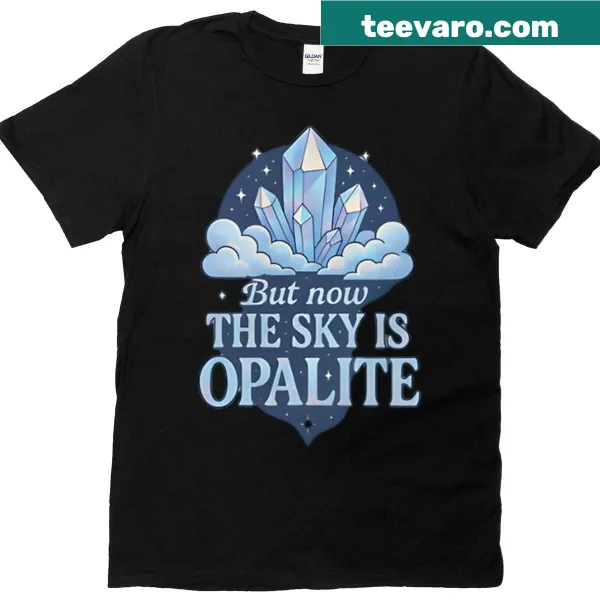 Artistic 'Opalite' text on a boho-style t-shirt