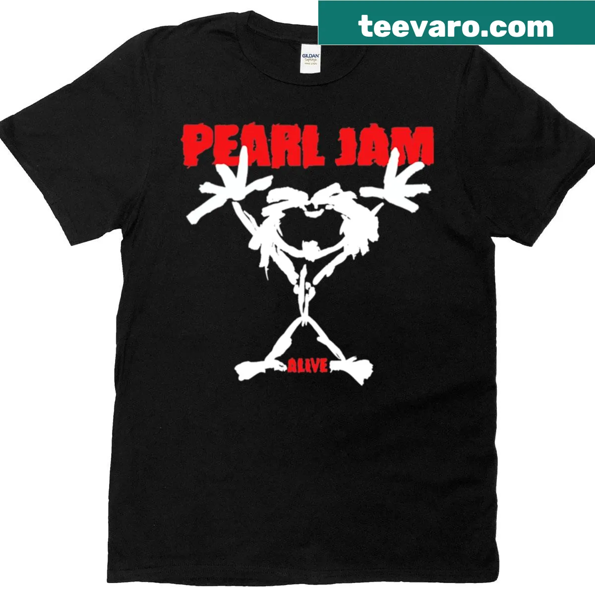 Retro Pearl music T-shirt with classic design — on a men's t-shirt