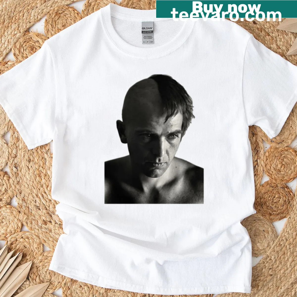 T-shirt featuring the name of musician Peter Gabriel — on a men's t-shirt