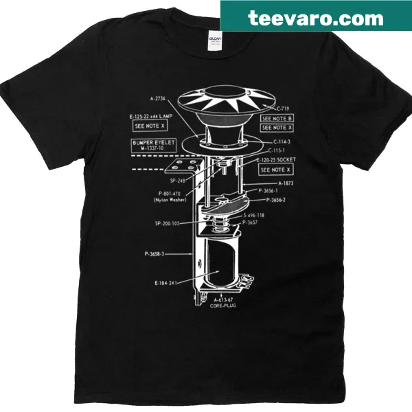 Pinball bumper schematic graphic T-shirt for arcade fans
