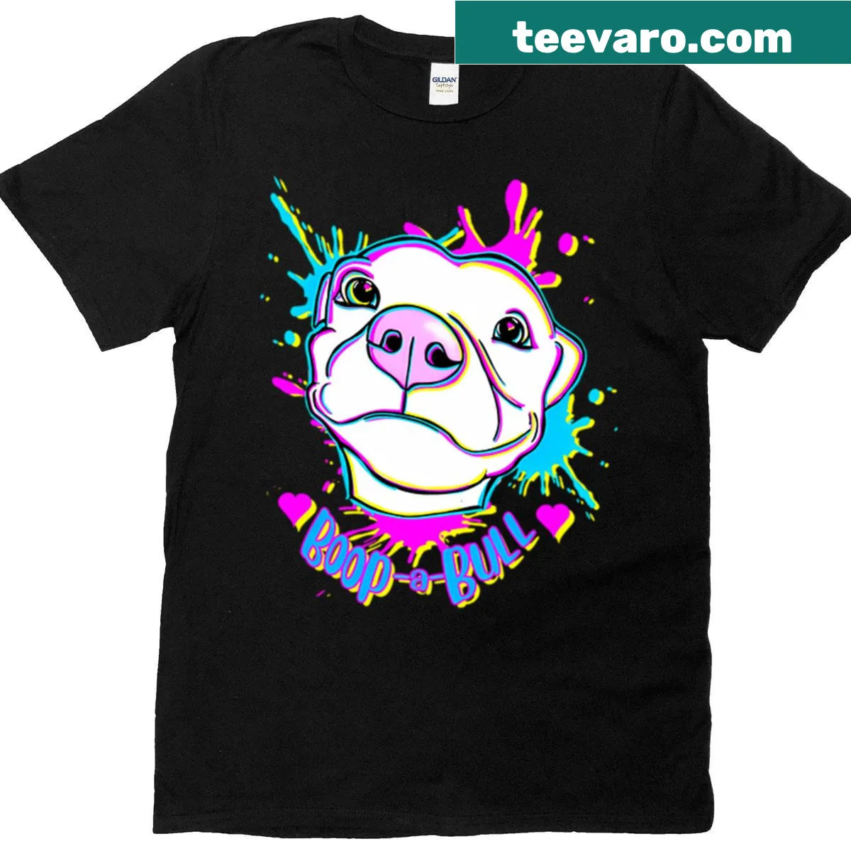 Illustration of a cute pit bull on a T-shirt — on a men's t-shirt