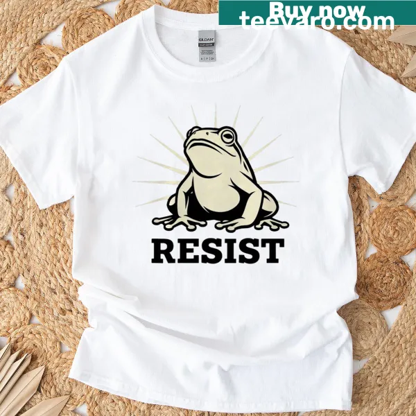Funny frog illustration on a premium tri-blend activist t-shirt