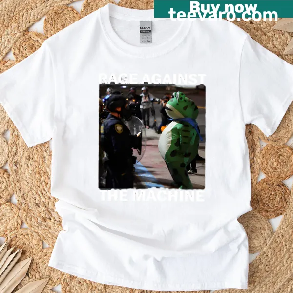 Bold frog design with 'I Stand With Frog' text on a unisex t-shirt