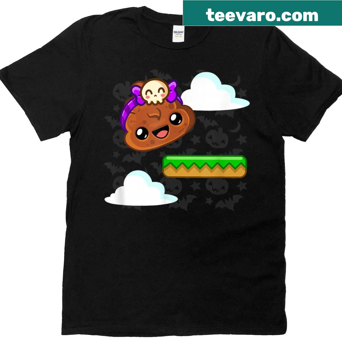 Cute pudding with a skull graphic on a T-shirt. — on a men's t-shirt