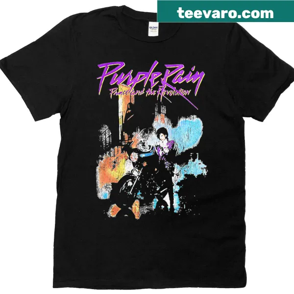 Vintage-style Purple Rain graphic t-shirt