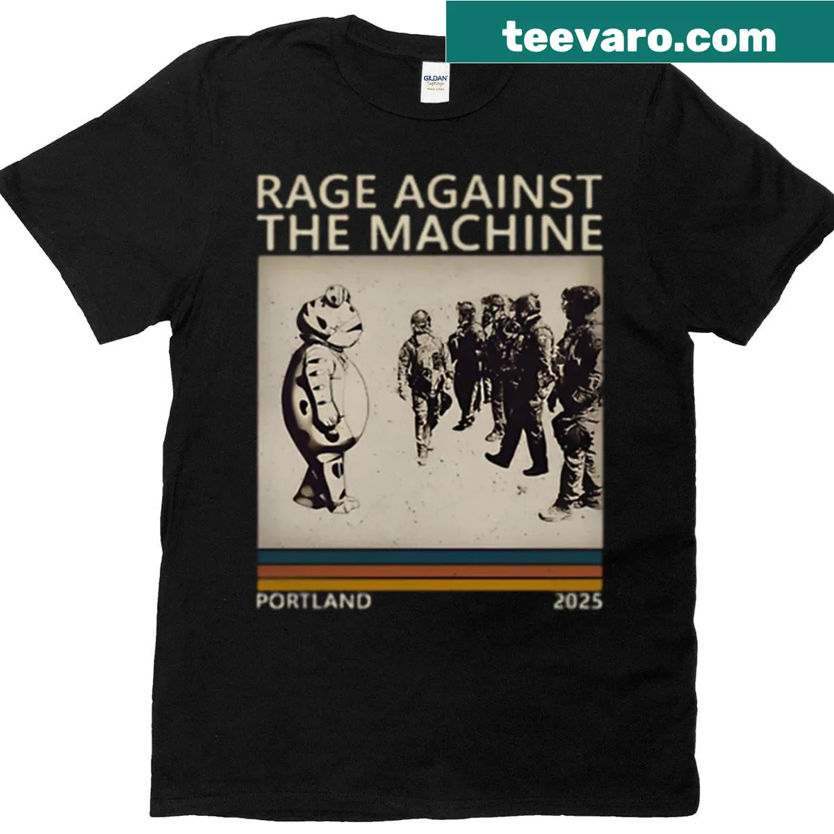 Rage Against The Machine Resist Frog t-shirt — on a men's t-shirt