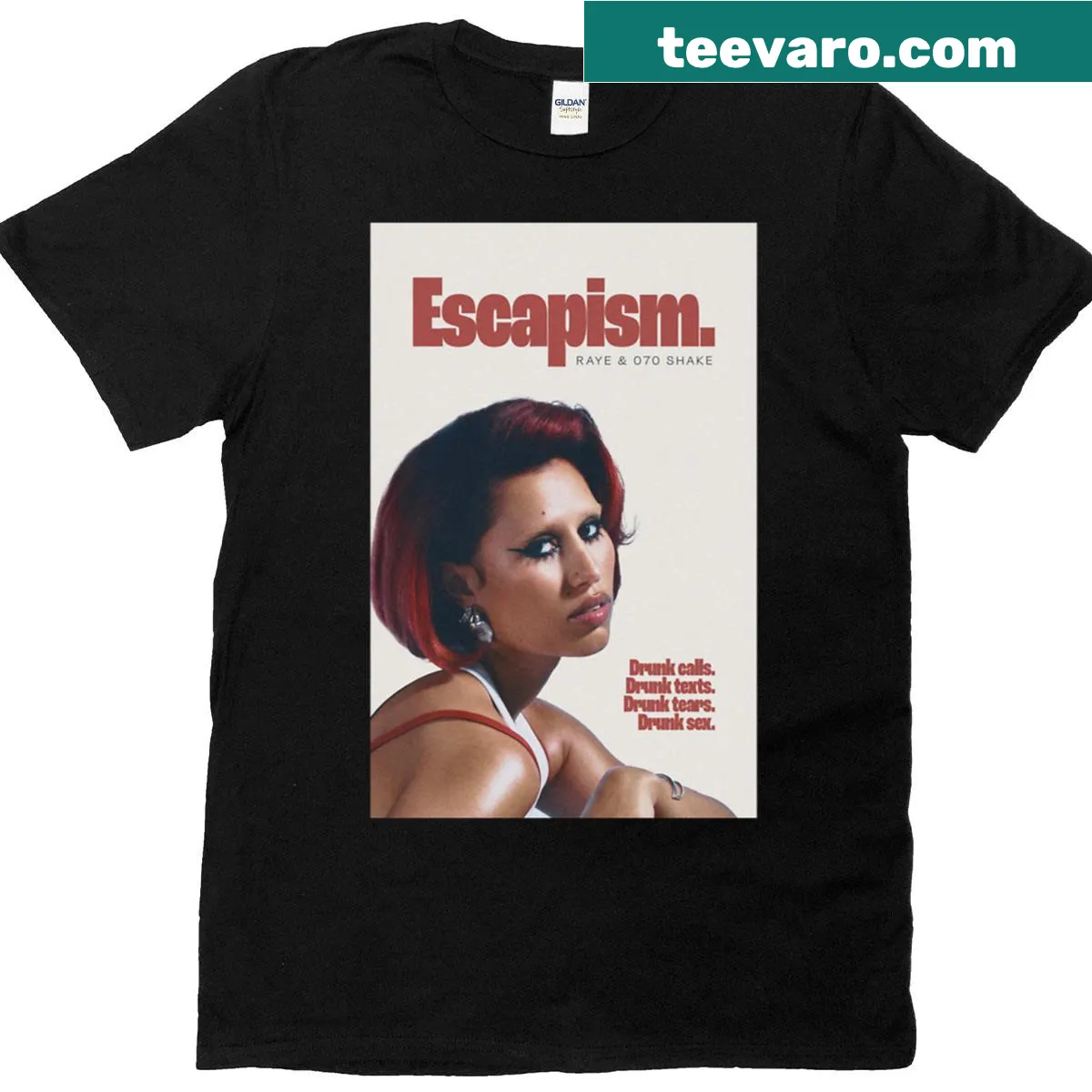 Whimsical escapism-themed illustrations on a t-shirt. — on a men's t-shirt