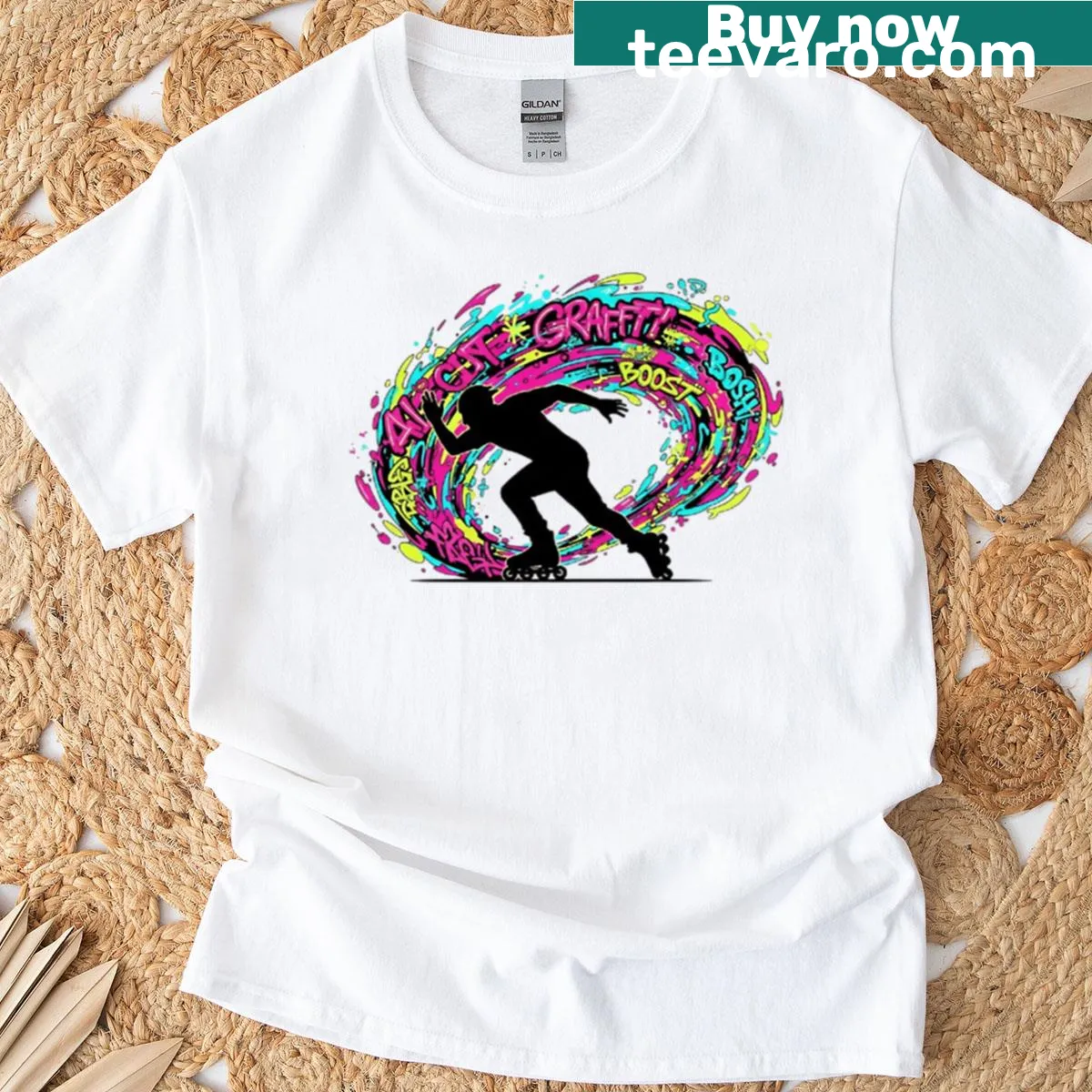 Funkstyle-themed T-shirt featuring a cyberhead illustration — on a men's t-shirt