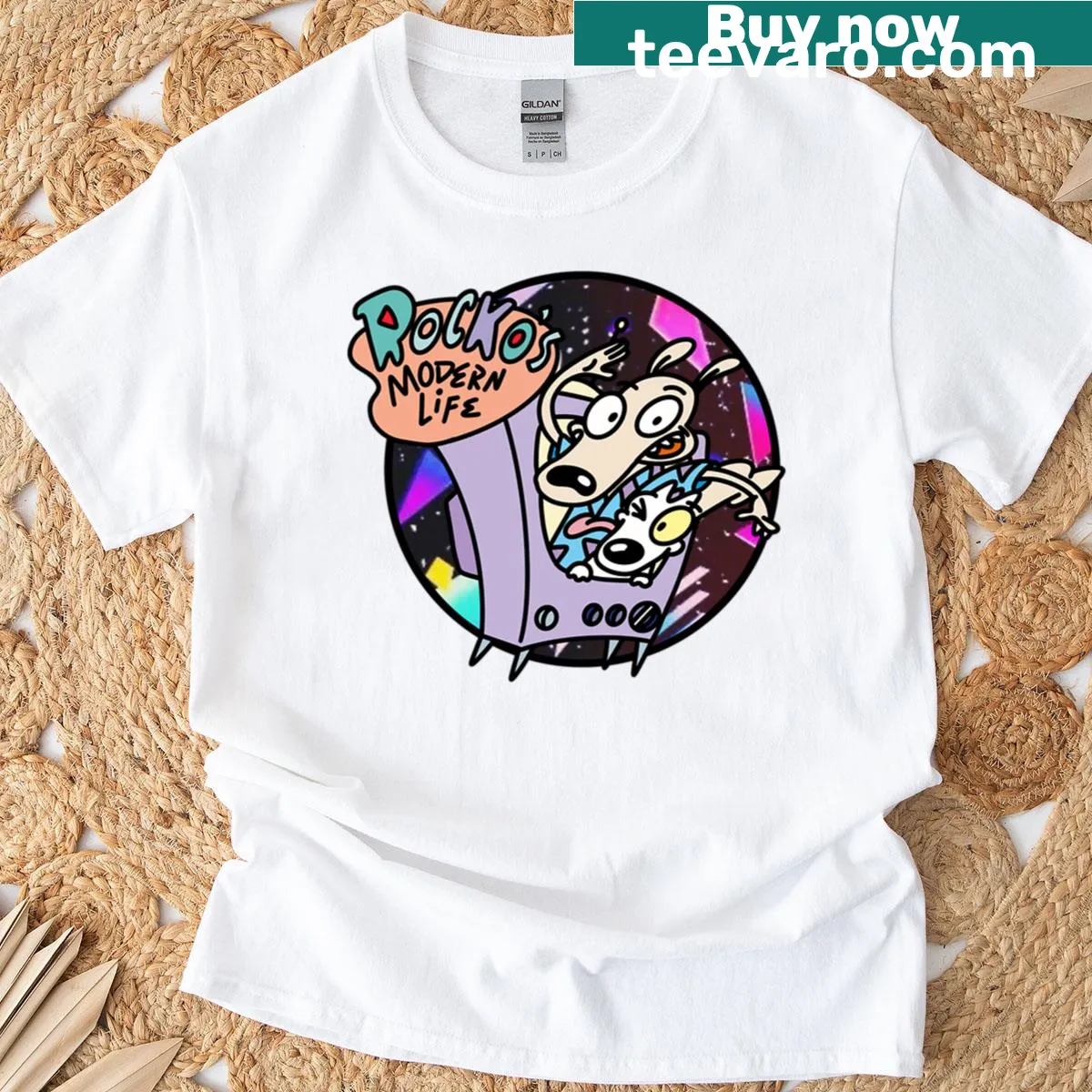 Graphic T-shirt inspired by Rocko's Modern Life — on a men's t-shirt