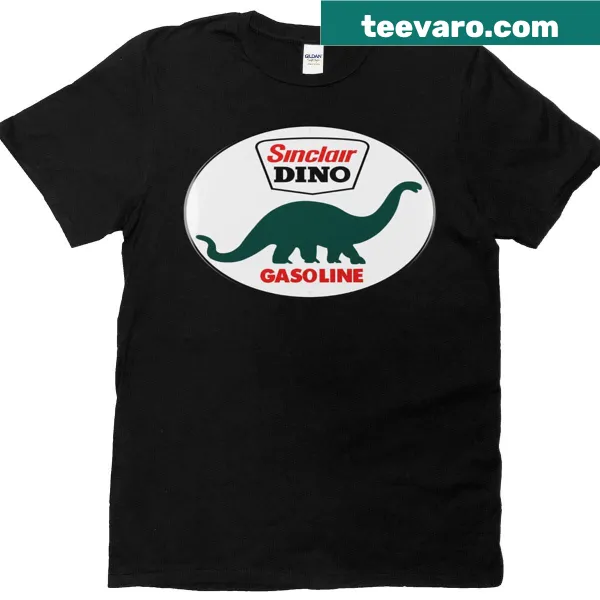 Vintage Sinclair Dino Gasoline t-shirt featuring a classic dinosaur graphic