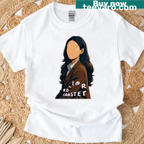 Cartoon T-shirt featuring roller coaster theme based on Thai GL