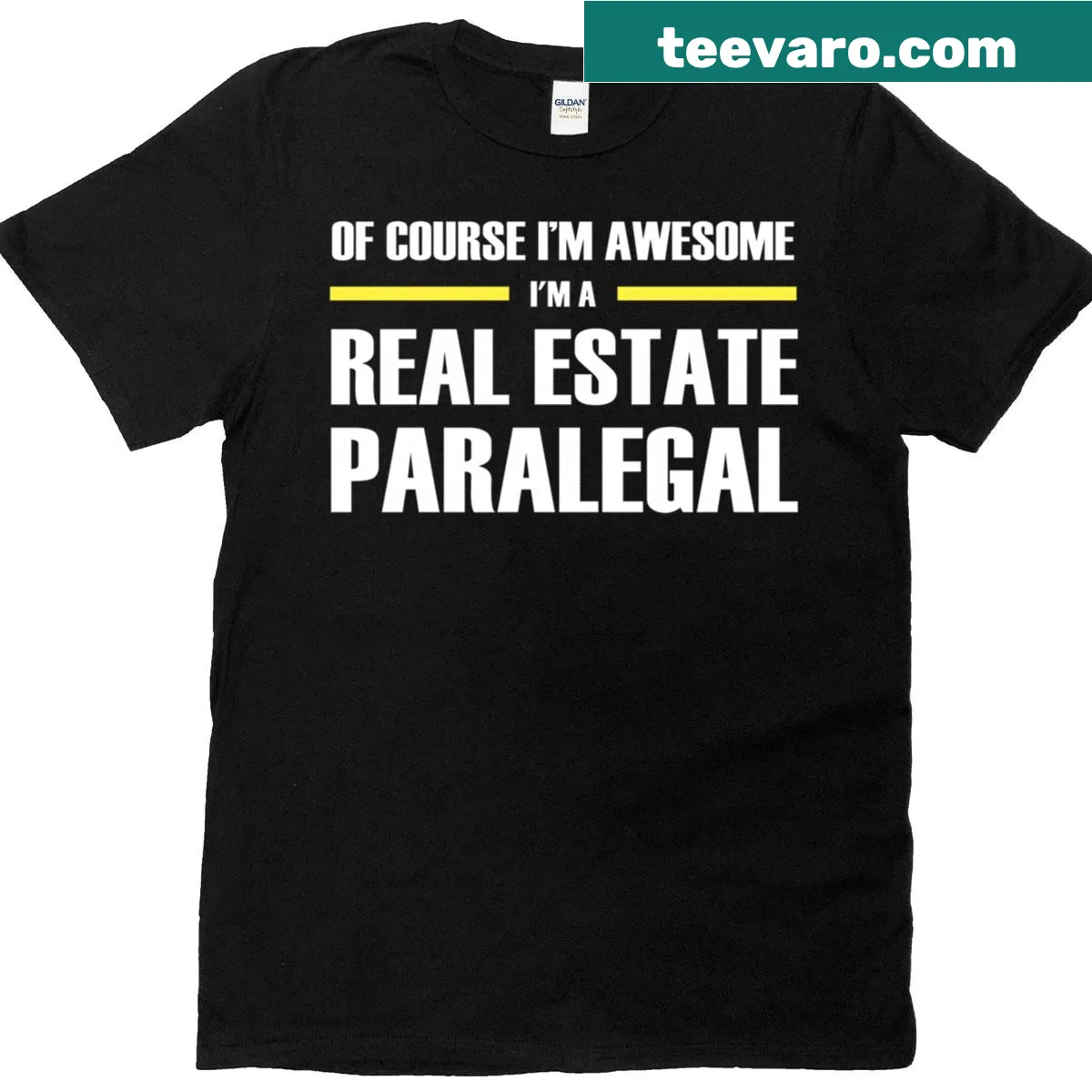 T-shirt celebrating real estate paralegals — on a men's t-shirt