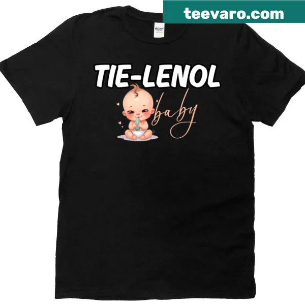 Cute cartoon graphic design on a Tie-lenol Baby T-shirt