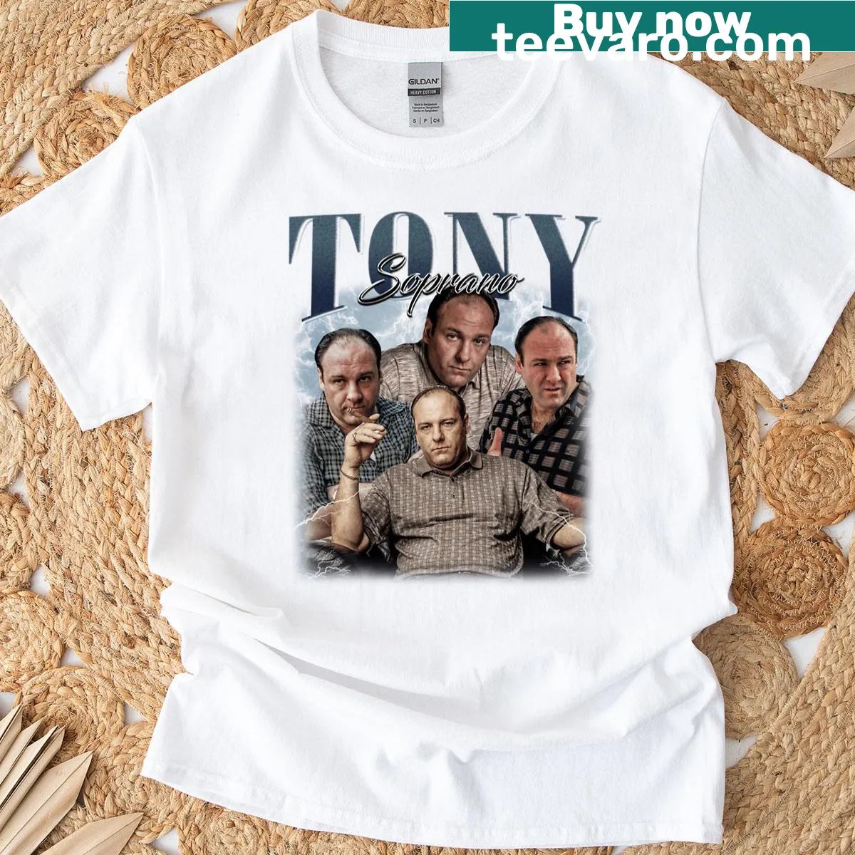 Vintage retro T-shirt featuring Tony Soprano from The Sopranos — on a men's t-shirt