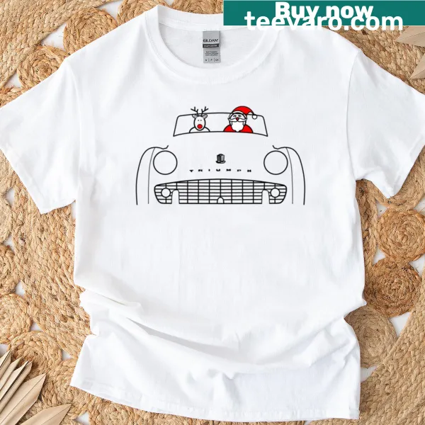 Christmas edition Triumph TR3 British sports car T-shirt