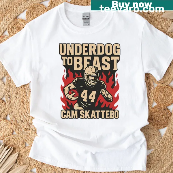 Inspirational T-shirt with 'Underdog To Beast' phrase
