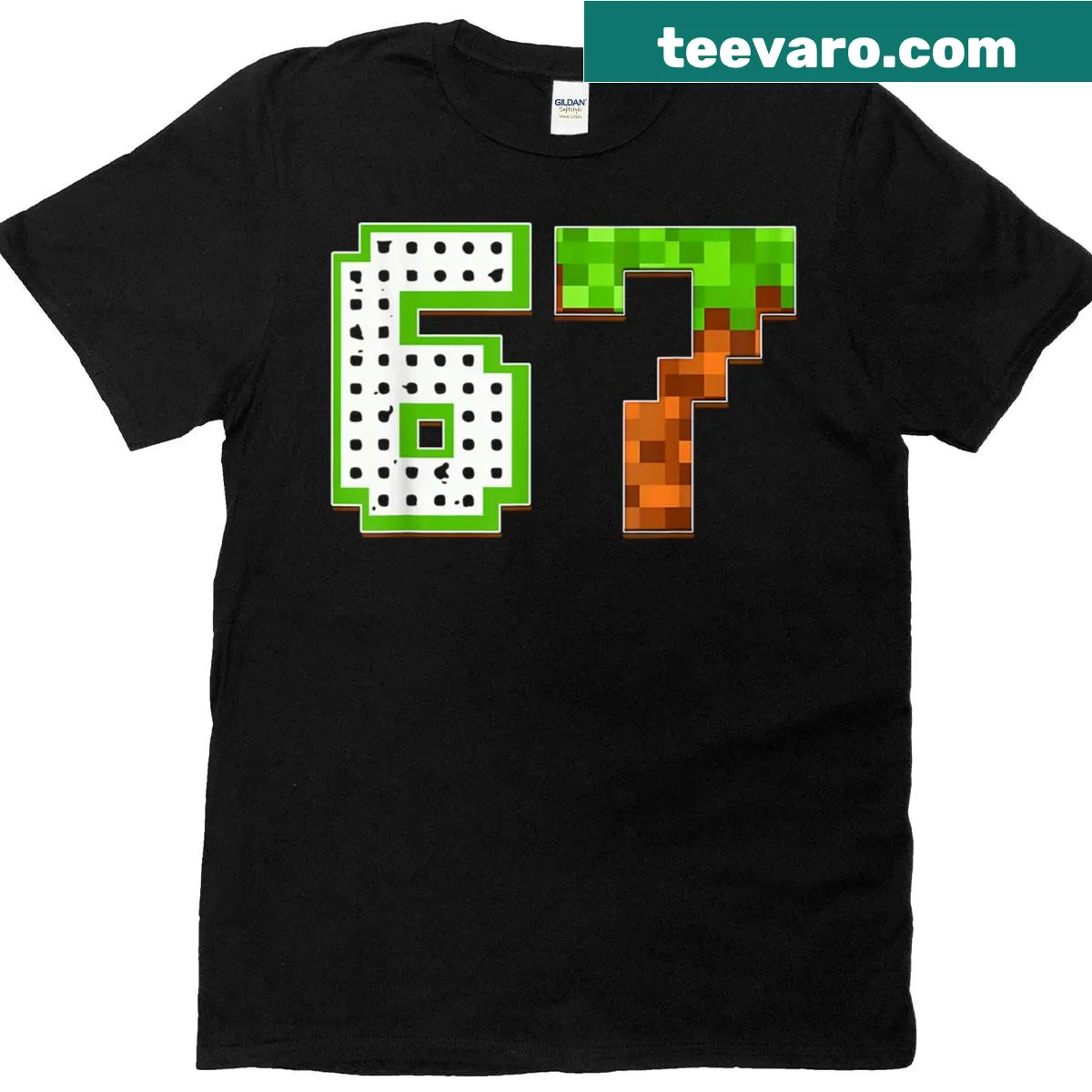Vintage-style birthday T-shirt with Level 67 graphic for gamers — on a men's t-shirt