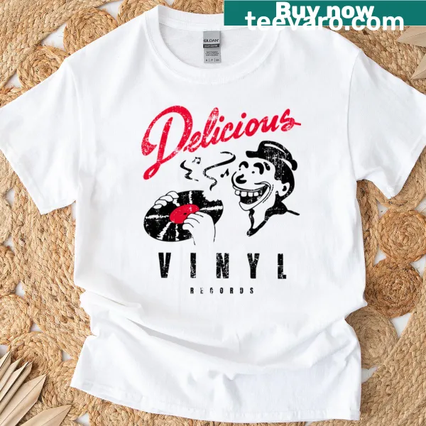 Vintage Delicious Vinyl T-shirt featuring a classic vinyl graphic