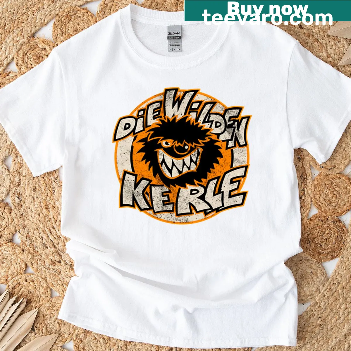 Vintage Die Wilden Kerle T-shirt with nostalgic graphic — on a men's t-shirt