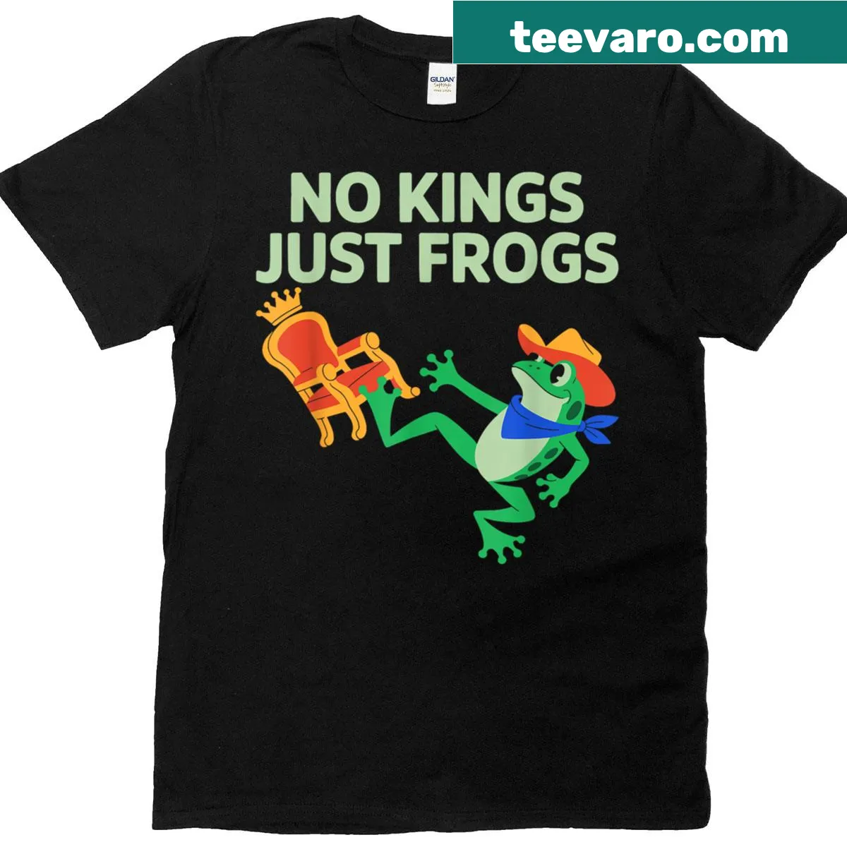 Vintage distressed frog protest t-shirt with humorous text — on a men's t-shirt
