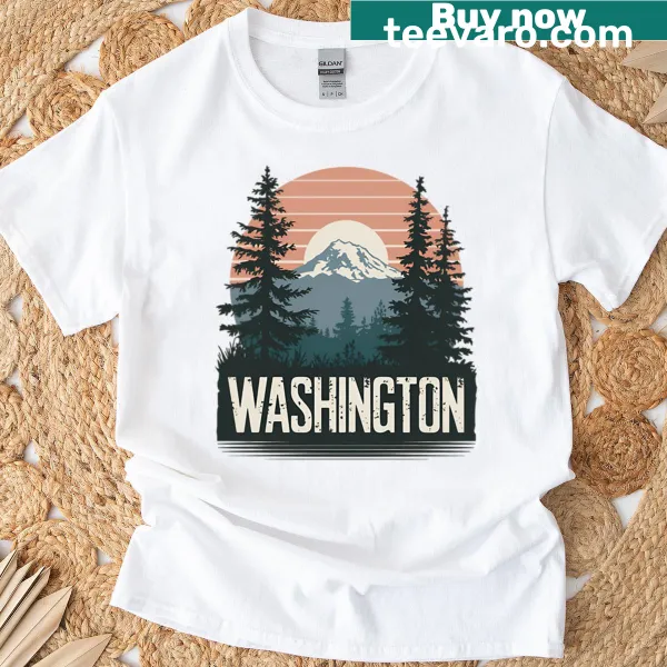 Typography T-shirt featuring Washington city pride graphic