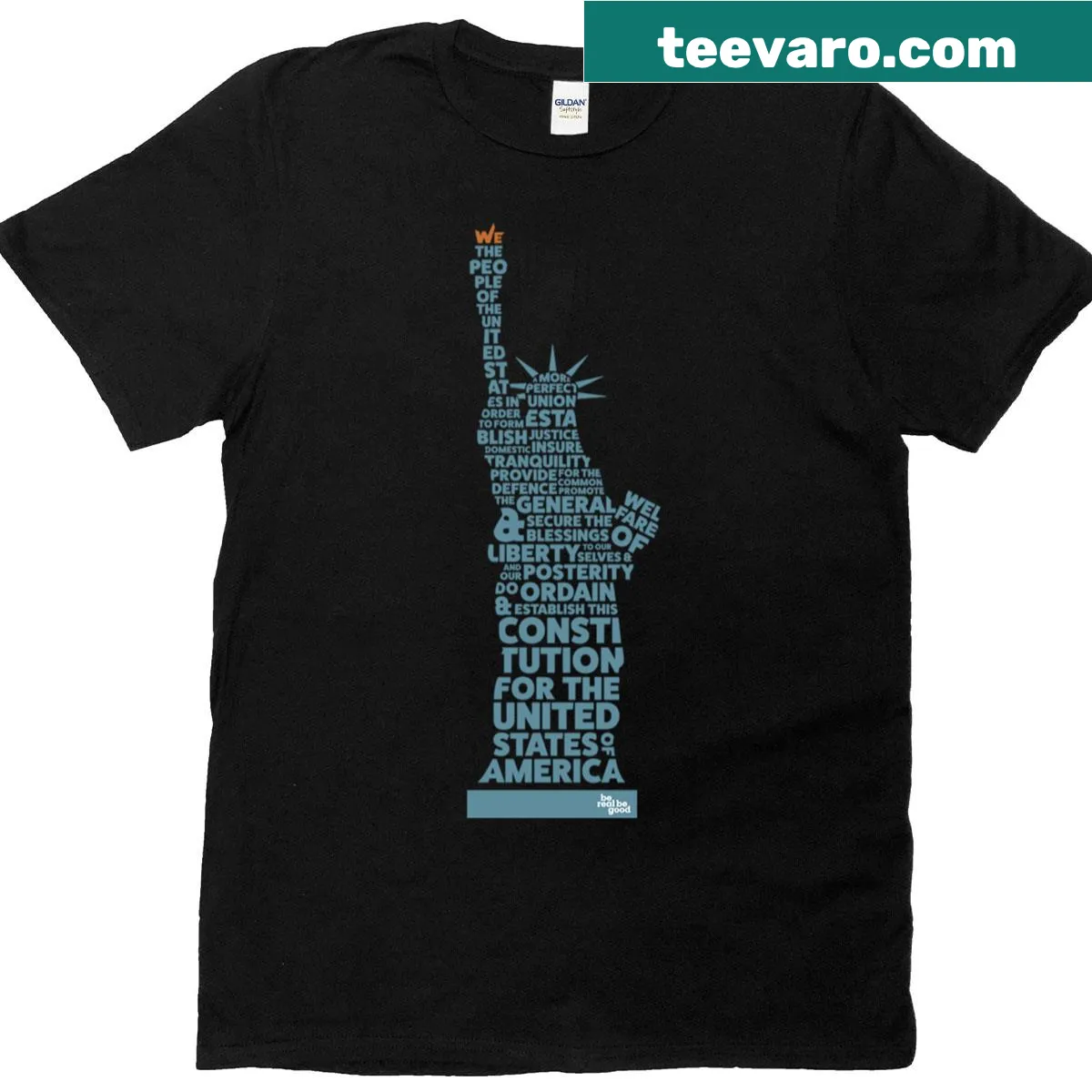 We The People tshirt with bold typography across the chest — on a men's t-shirt