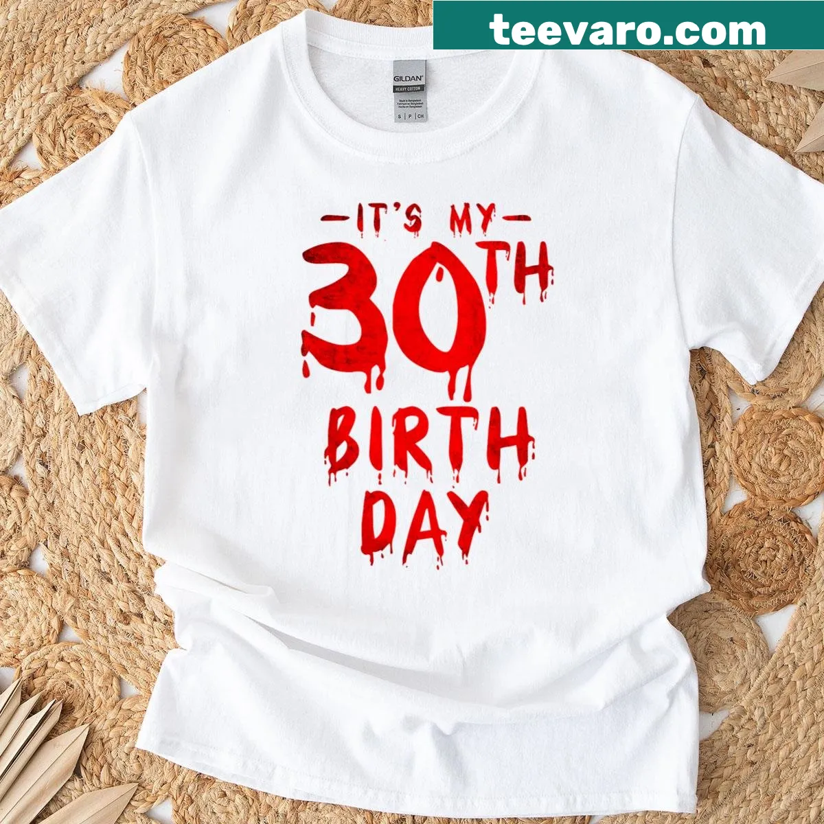 Funny horror movie lover birthday t-shirt with witty quote — on a men's t-shirt