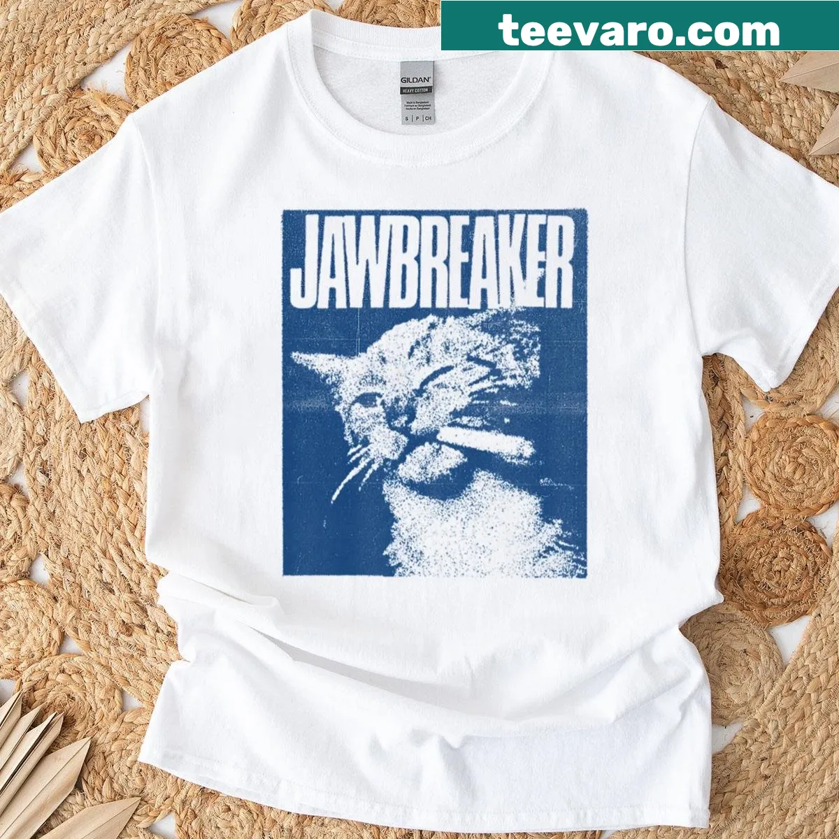 90s Jawbreaker graphic T-shirt with punk rock themes — on a men's t-shirt