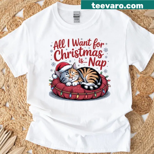Playful Christmas t-shirt with festive text design