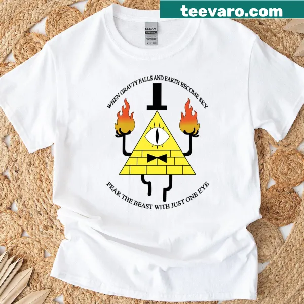 Illustration of Bill Cipher on T-shirt