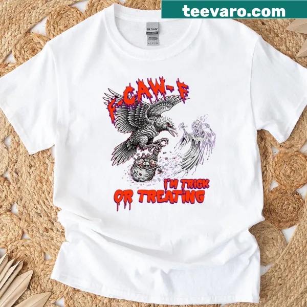 Humorous Black Crow F-caw-f graphic t-shirt