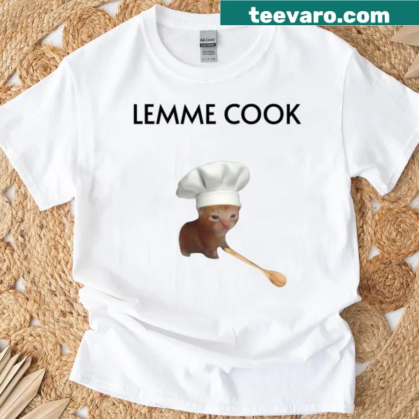 Funny chef kitten graphic t-shirt for cooking enthusiasts