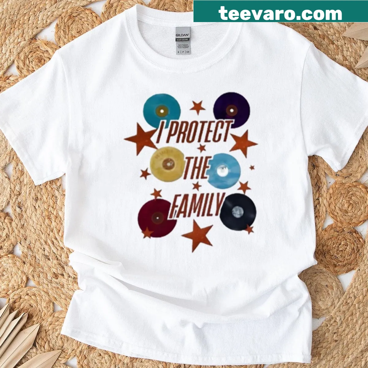 Graphic tee with 'I Protect The Family' slogan — on a men's t-shirt